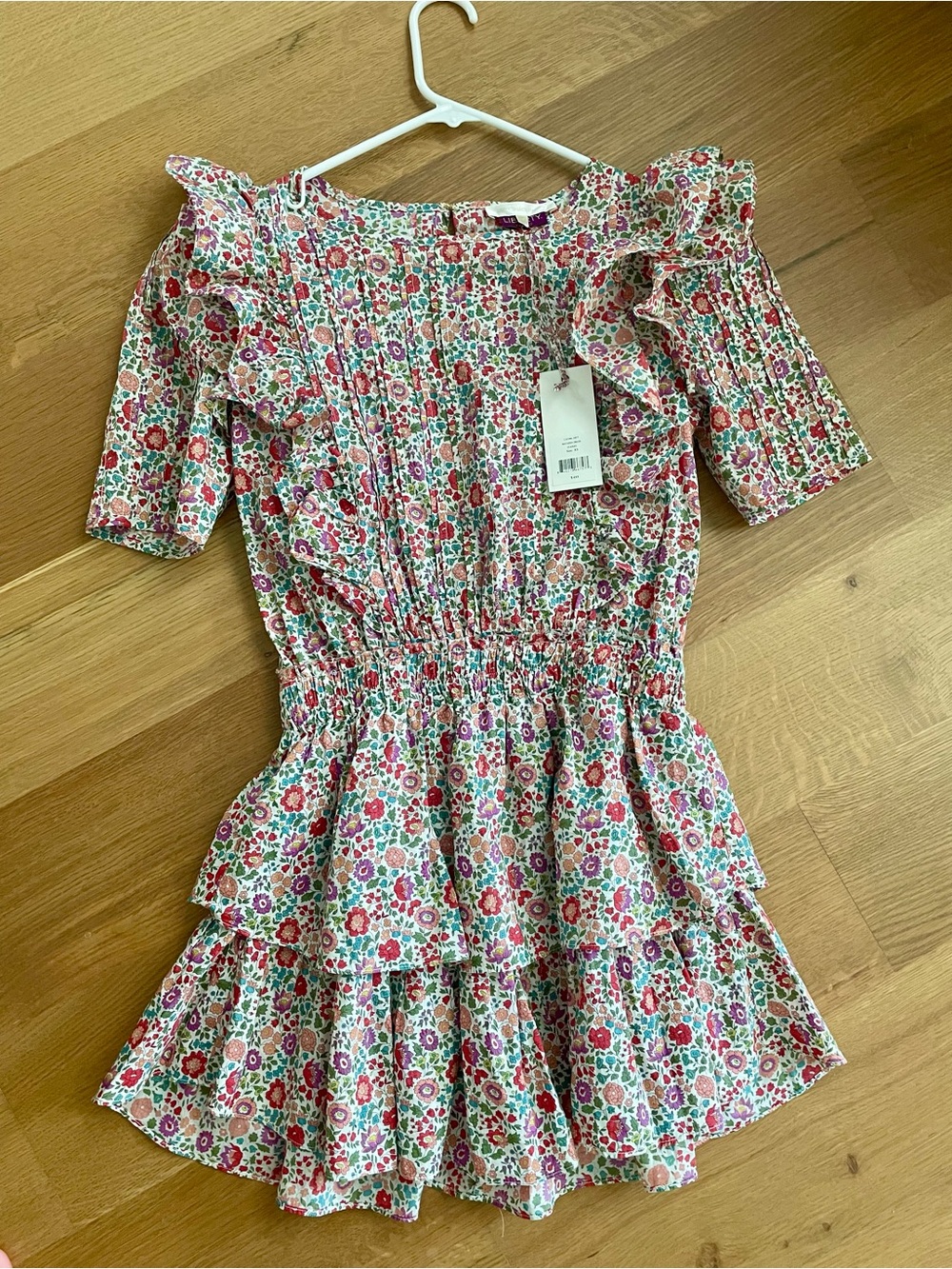LoveShackFancy Floral Ruffle Tiered Dress - XS (NWT)